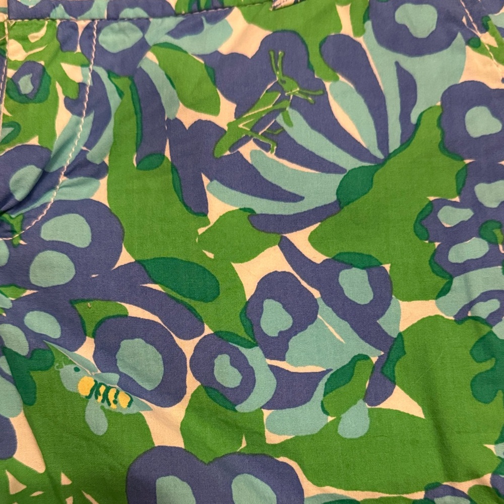 Lilly Pulitzer Green and Blue Floral Shorts - Picture 3 of 3